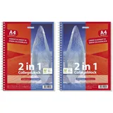Stylex Collegeblock 2 in 1 A4 kariert/liniert