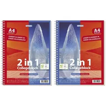 Stylex Collegeblock 2 in 1 A4 kariert/liniert