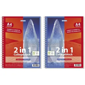 Stylex Collegeblock 2 in 1 A4 kariert/liniert