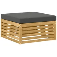 vidaXL Outdoor-Fußhocker Massivholz weiß