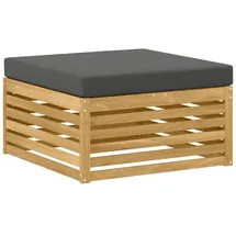 vidaXL Outdoor-Fußhocker Massivholz weiß