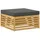 vidaXL Outdoor-Fußhocker Massivholz weiß