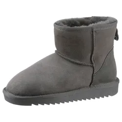 Winterboots ARA "Alaska", Damen, Gr. 41, grau (light, grau), Veloursleder, Lammfell, sportlich, Schuhe, Winterboots, Stiefel in bequemer Weite G (=weit)