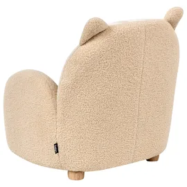 Beliani Kindersessel Katze 40 x 40 x 30 cm Holz beige