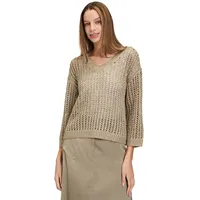 Betty Barclay Lochstrick-Pullover mit Pailletten Soft olive), | 42