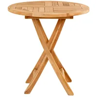 VCM Oviedo Gartentisch Ø 70 x 0 cm Braun