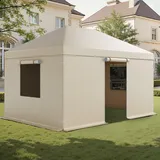Vevor Winter Pavillonabdeckung, 3,1x4,41 m, Allwetter-Pavillonabdeckung mit Seitenwänden & Netzfenstern, PE-Material, geschlossene Lagerschutzabdeckungen, Pavillons nicht im Lieferumfang enthalten