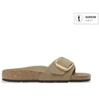 Birkenstock für Damen. 1030467 Leder-Sandalen Madrid Big Buckle" (Schmale Passform) hellbraun 36 Wohnung, Keine, Lässig