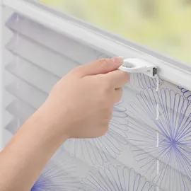Lichtblick Plissee Klemmfix 100 x 130 cm Flower wheel - Blau