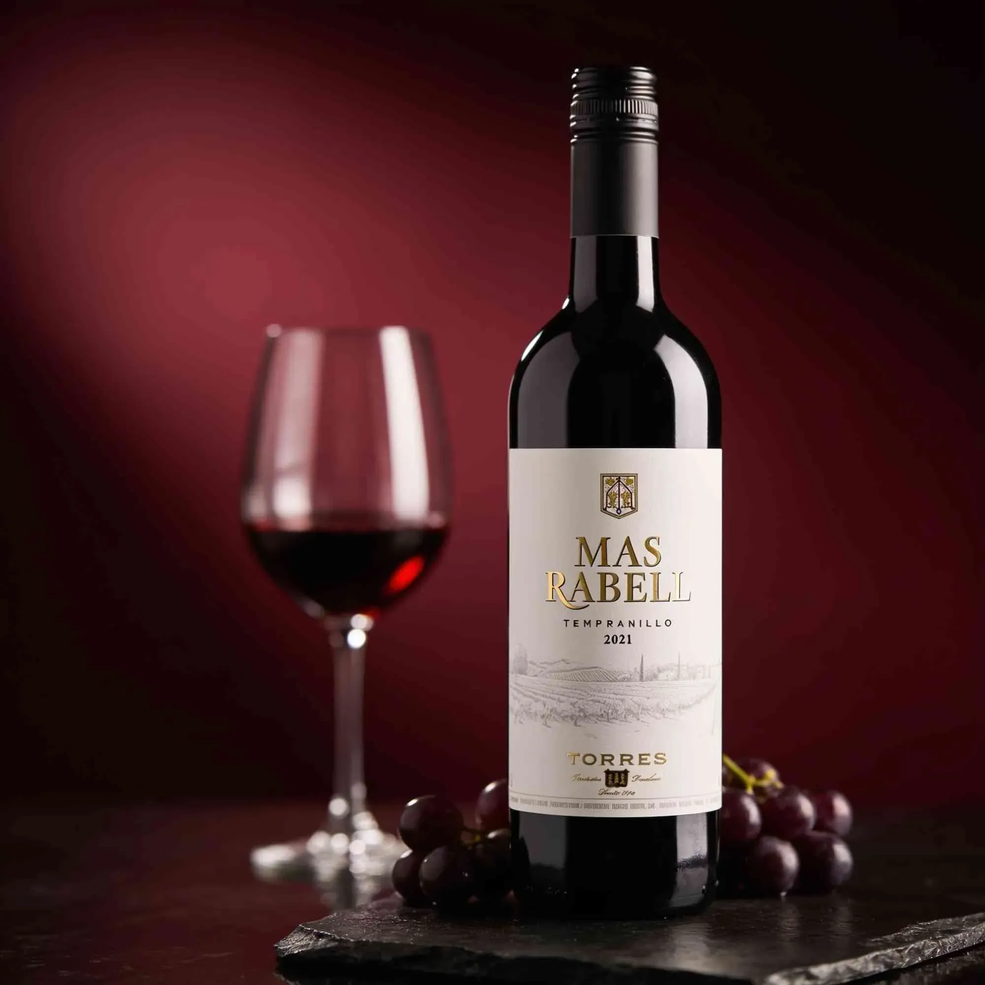 Torres 2021 Torres Mas Rabell 2021 Tempranillo Spanien