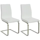 CLP 2er Set Esszimmerstühle Belfort weiß
