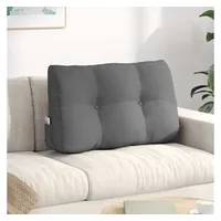 vidaXL Rücken Kissen 80 x 24 x 50 cm Dunkelgrau