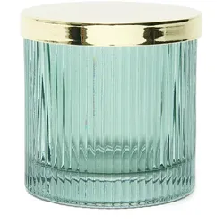 SAT BOHO Glas-Aufbewahrungsbehälter. mint & gold