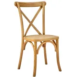 BIG Möbel GmbH Lano | Crossback Holzstuhl | Holzsitz | stapelbar
