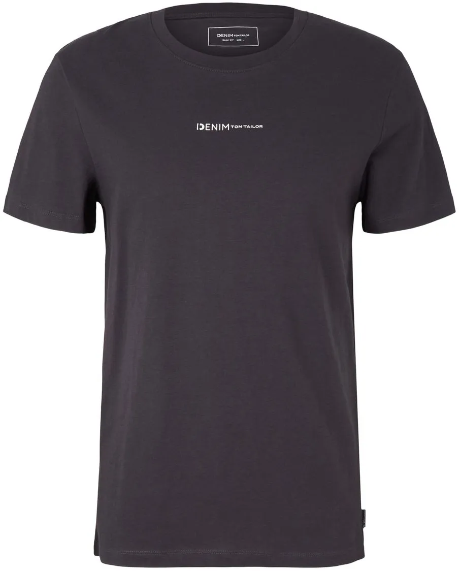 Tom Tailor Denim Herren T-Shirt PRINTED Regular Fit Coal Grau 29476 S