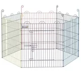PawHut Freigehege 6 Stücke Welpenzaun, Laufstall, Welpenauslauf, für Haustiere, Bunt bunt