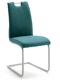 Niehoff Schwingstuhl 2881, Messina blau-grün, Gestell Edelstahl