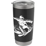 Snowboarder Zeichnung Freestyle Snowboarding Doppelwandiger Edelstahl-Thermobecher