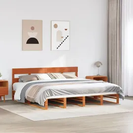 vidaXL Massivholzbett 180 x 200 cm Braun