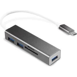 Logilink USB-C Hub 3-Port mit Card Reader Anthrazit