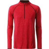 Daiber Funktionsshirt Langarm JN498 & S red-melange/titan