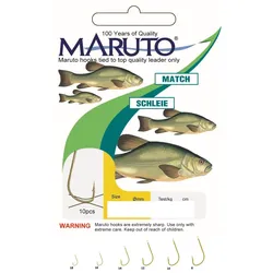 Maruto Match Schleienhaken bronze, Angelhaken mit Vorfach Länge: 70 cm