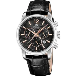 Chronograph JAGUAR "Acamar", schwarz, Armbanduhren, Herren, Armbanduhr, Quarzuhr, Herrenuhr, Saphirglas, Stoppfunktion