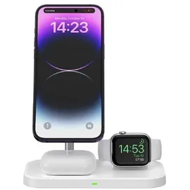 TECH-PROTECT Qi15W-A22 3in1 magnetisches Magsafe Kabelloses Ladegerät Weiss