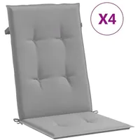 VidaXL Gartenstuhlauflagen für Hochlehner 4 Stk. Grau 120x50x3cm Stoff