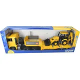Bruder 1:16 - MAN TGA Tieflader mit JCB MIDI Baggerlader 1:16