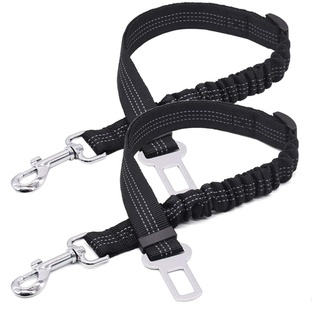 2-Auto-Hunde-Sicherheitsgurte, verstellbare Hunde-Sicherheitsgurte, Auto-Hund-Sicherheitsgurte mit elastischer Stoßdämpfung und stabile Berg-Schnalle Sicherheitsgurte, geeignet für Hunde und Katzen