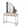 lookway SCHMINKTISCH QUINNIE KASCHMIR mit LED-Spiegel Chrom rechts PUSH OPEN