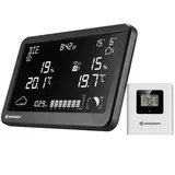 Bresser BRESSER Funk-Wetterstation MeteoTemp TBH Funkwetterstation schwarz