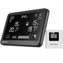 Bresser BRESSER Funk-Wetterstation MeteoTemp TBH Funkwetterstation schwarz