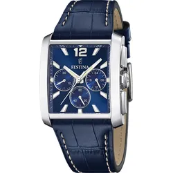 Festina Quarz Herren On the square F20636/2 - blau - 38.0mm