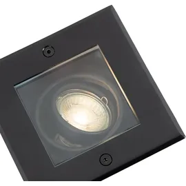 QAZQA Moderner Bodenspoiler Kunststoff verstellbar IP65 1x GU10 schwarz