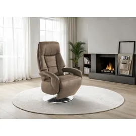 sit&more TV-Sessel Enjoy Kunstleder 74 x 109 x 77 cm Braun mit Motor und Aufstehhilfe