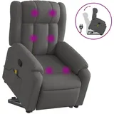 vidaXL Massagesessel mit Aufstehhilfe Stoff 92 x 98 x 92 cm Grau