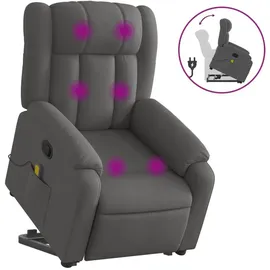 vidaXL Massagesessel mit Aufstehhilfe Stoff 92 x 98 x 92 cm Grau