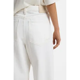 Boss Relax-fit-Jeans BOSS ORANGE "SLOUCHY MR 2.0 Premium Damenmode", Damen, Gr. 30, Länge 32, open weiß 115, Denim/Jeans, Obermaterial: 100% Baumwolle, unifarben, relaxed fit lang, Jeans, Wide Leg mit mittlerem Bund, fester Denim
