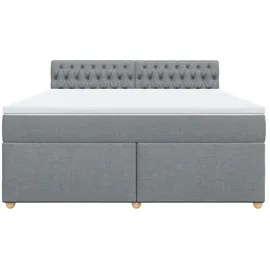 vidaXL Boxspringbett 180 x 200 cm Hellgrau