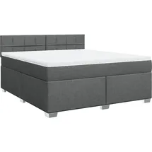 vidaXL Boxspringbett 180 x 200 cm Dunkelgrau