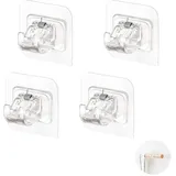 Boutihao Selbstklebende Gardinen Stangen Halterung Vorhang Haken Halter Gardinenstange Halterung gardinenstange ohne Bohren zum Aufhängen von Vorhängen oder Handtuchstangen 4 Stück