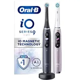 Oral B iO Serie 9 schwarz + 2. Handstück rosa + Reiseetui + Aufsteckbürste