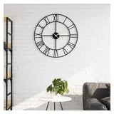 vidaXL Wanduhr Schwarz Ø50 Cm Eisen Vidaxl
