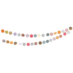 Rico Design Girlande YEY! Let’s Party Genähte Girlande Glitter-Kreise 2m