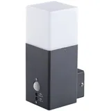 KANLUX Außenwandleuchte Aluminium/Kunststoff E27 IP44 mit Bewegungsmelder schwarz