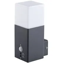 KANLUX Außenwandleuchte Aluminium/Kunststoff E27 IP44 mit Bewegungsmelder schwarz