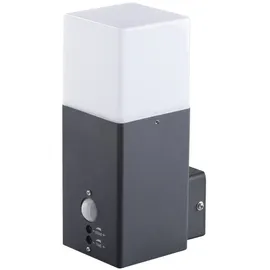 KANLUX Außenwandleuchte Aluminium/Kunststoff E27 IP44 mit Bewegungsmelder schwarz
