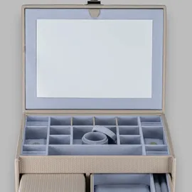Windrose Schmuckkoffer Taupe Schmuckkoffer